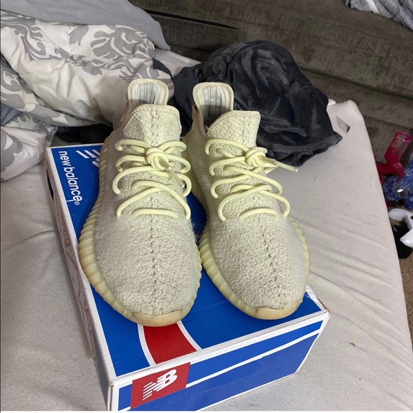 adidas gazelle silver green womens YEEZY 350 V2 BUTTER (PRE-OWNED) F36980 SIZE 8  Original Grail